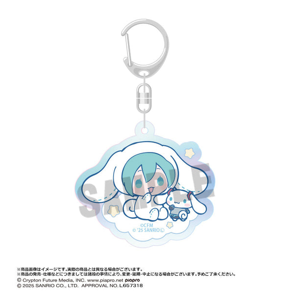 『初音ミク×シナモロール』オーロラアクリルキーホルダー A